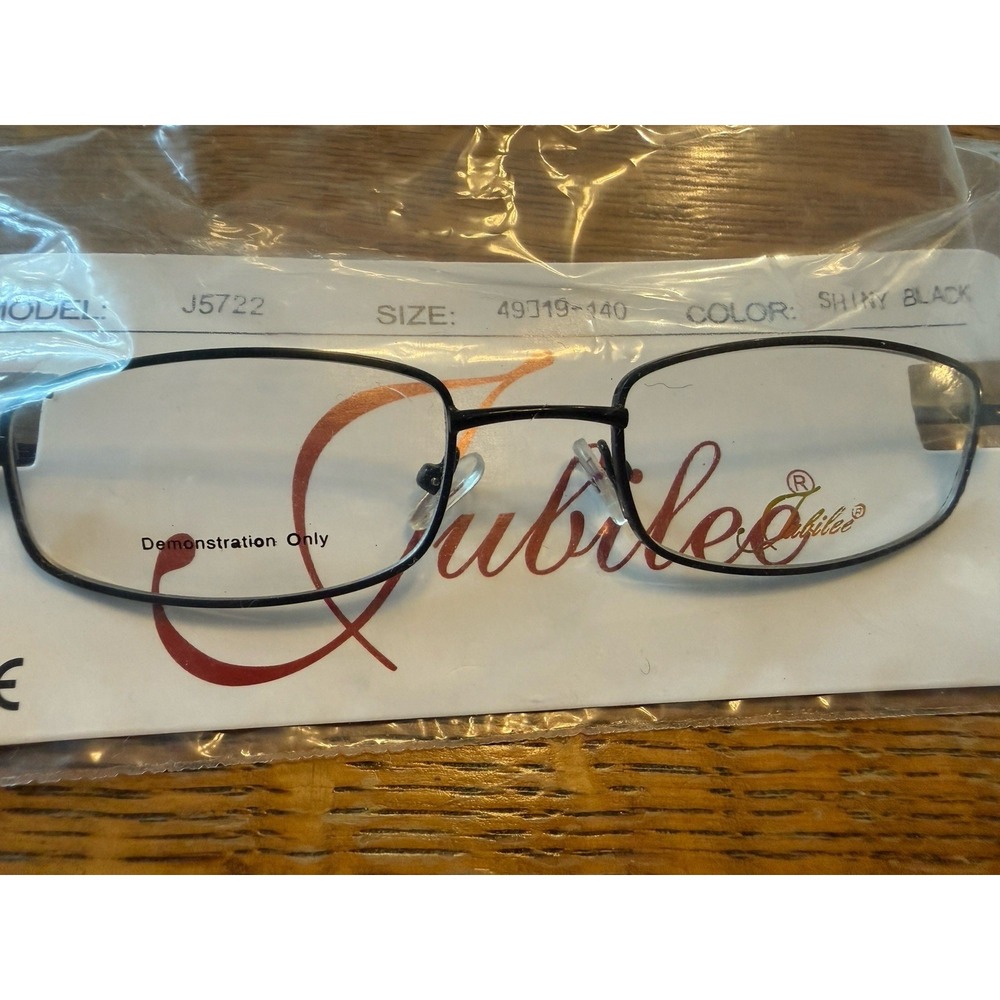 NWT Jubilee 5722‎ Shiny Black Metal AUTHENTIC EYEGLASSES FRAME RX 49-19-140mm